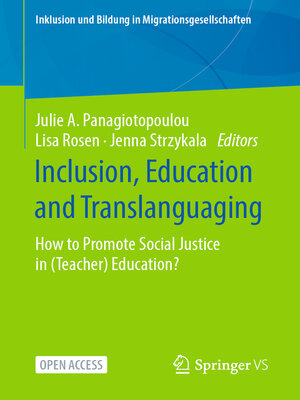 cover image of Inclusion, Education and Translanguaging